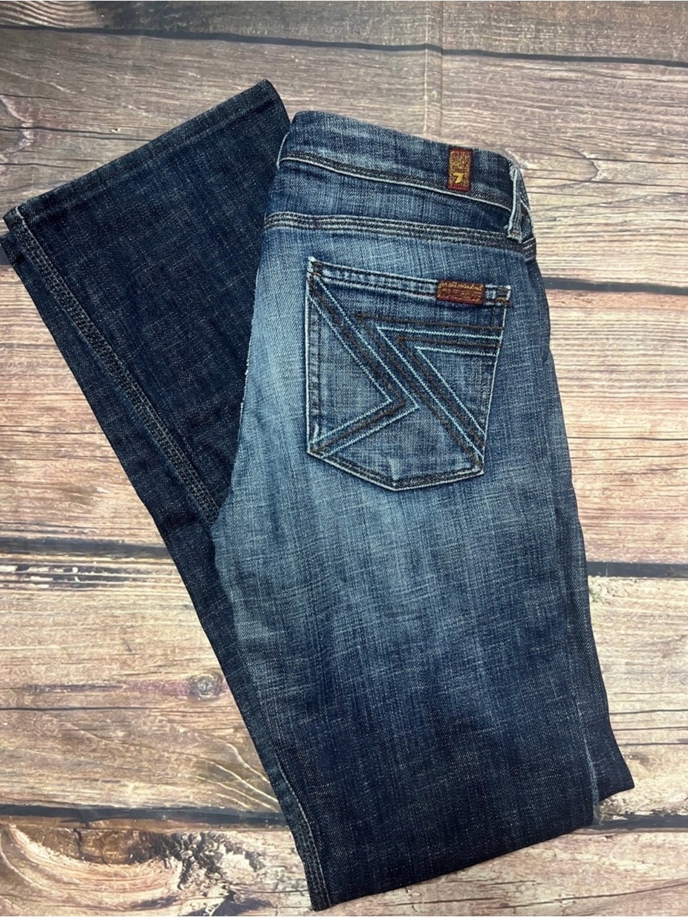 7 for all mankind blue women's jeans size 28